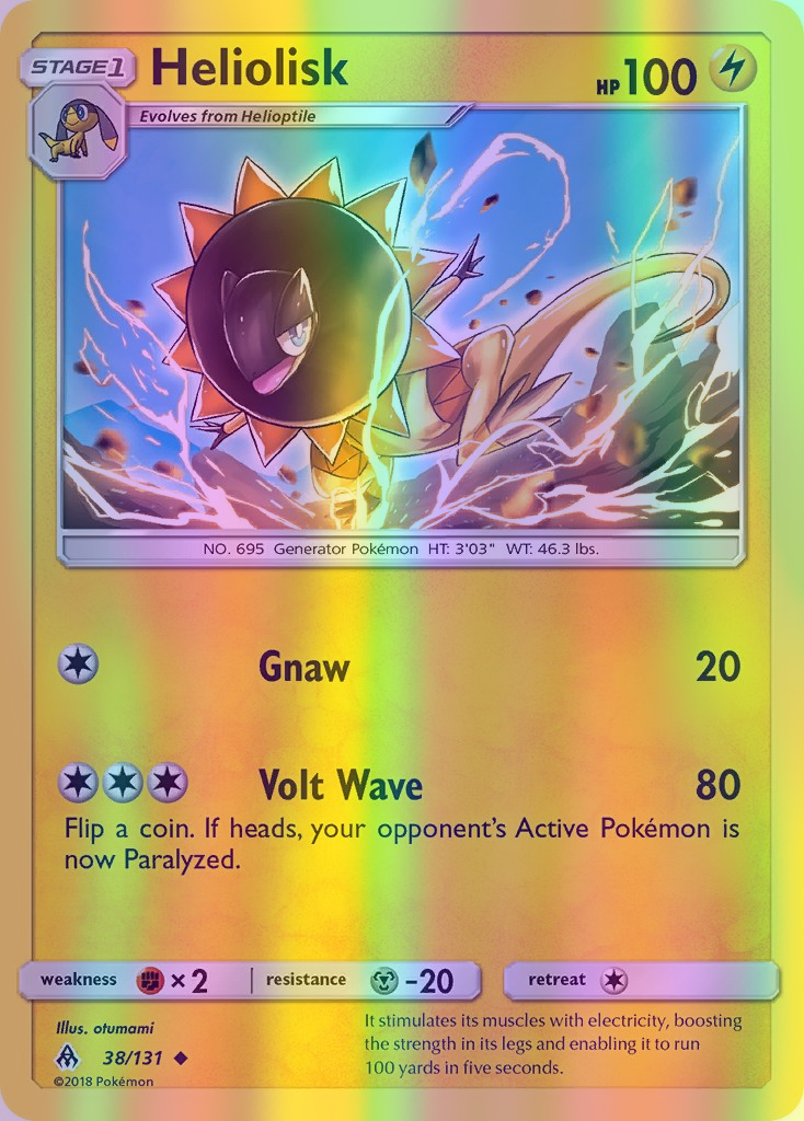 Heliolisk - 038/131 (FLI) Uncommon - Near Mint Reverse Holofoil