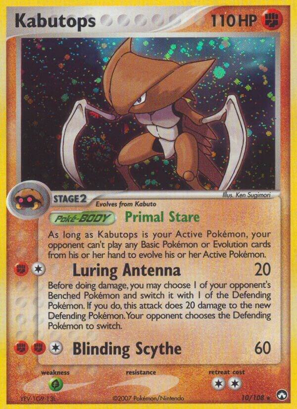 Kabutops - 10/108 (PK) Reversed Holo Rare - Damaged Unlimited