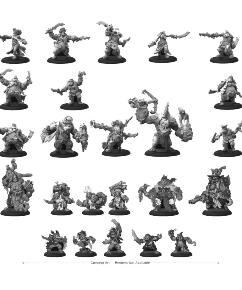 Warmachine MKIV (PIP 28000): Brineblood Marauders - Core Army (Resin) (w/Magnet Set)