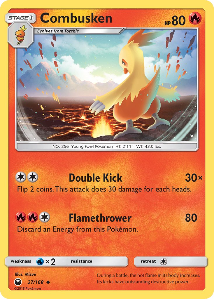 Combusken - 027/168 (CES) Uncommon - Near Mint