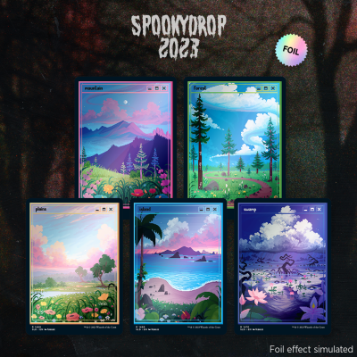 MTG: Secret Lair - Spookydrop 2023: PixelLands_v02.jpg (Foil Edition)