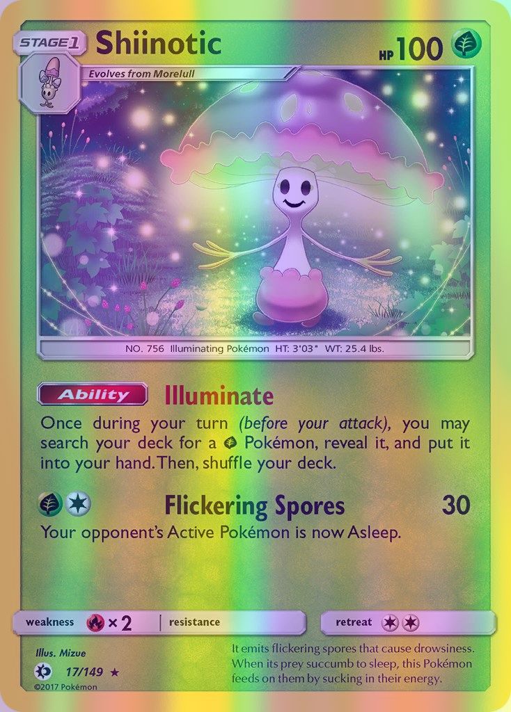 Shiinotic - 017/149 (SM01) Holo Rare - Near Mint Reverse Holofoil