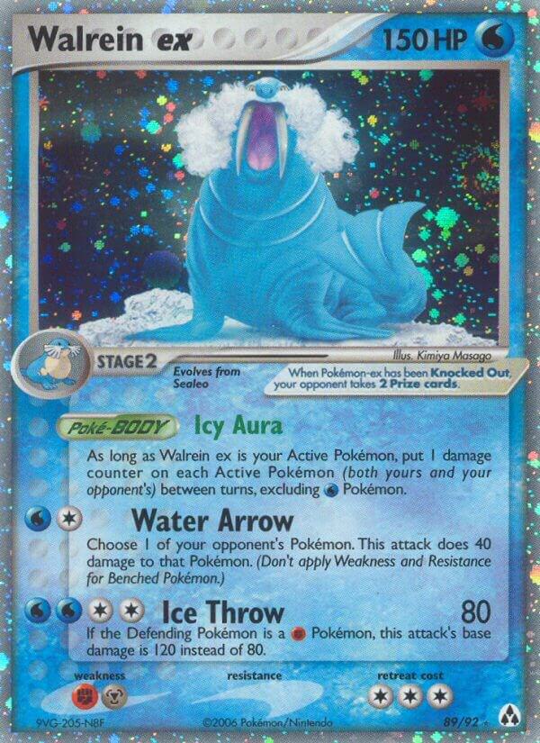 Walrein ex - 089/092 (LM) Ultra Rare - Damaged Holofoil