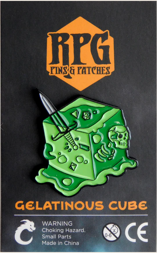 RPG Pins: Gelatinous Cube - Green