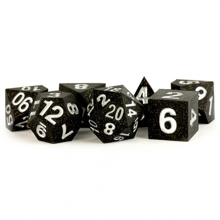 MDG: Sharp Edge Silicone Rubber Dice - Gold Scatter Poly (7)