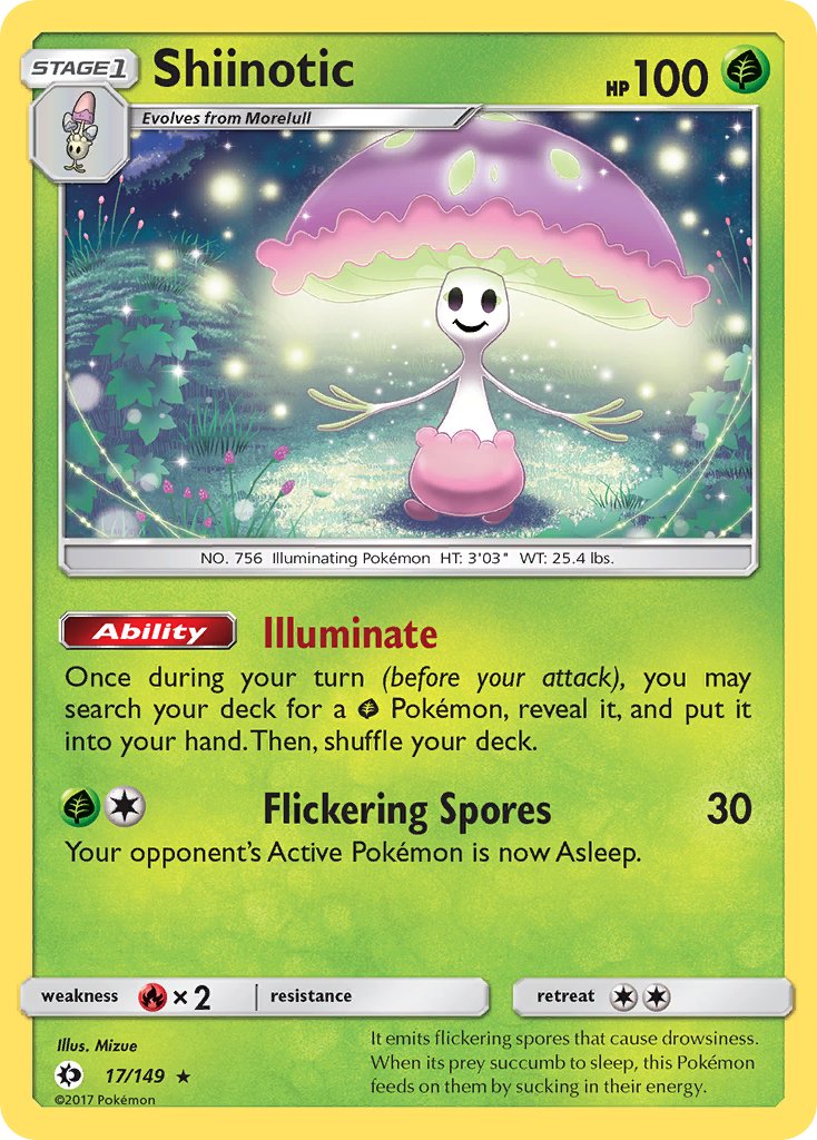 Shiinotic - 017/149 (SM01) Holo Rare - Near Mint Holofoil