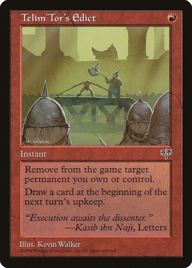 Telim'Tor's Edict (MIR-R) Moderately Played