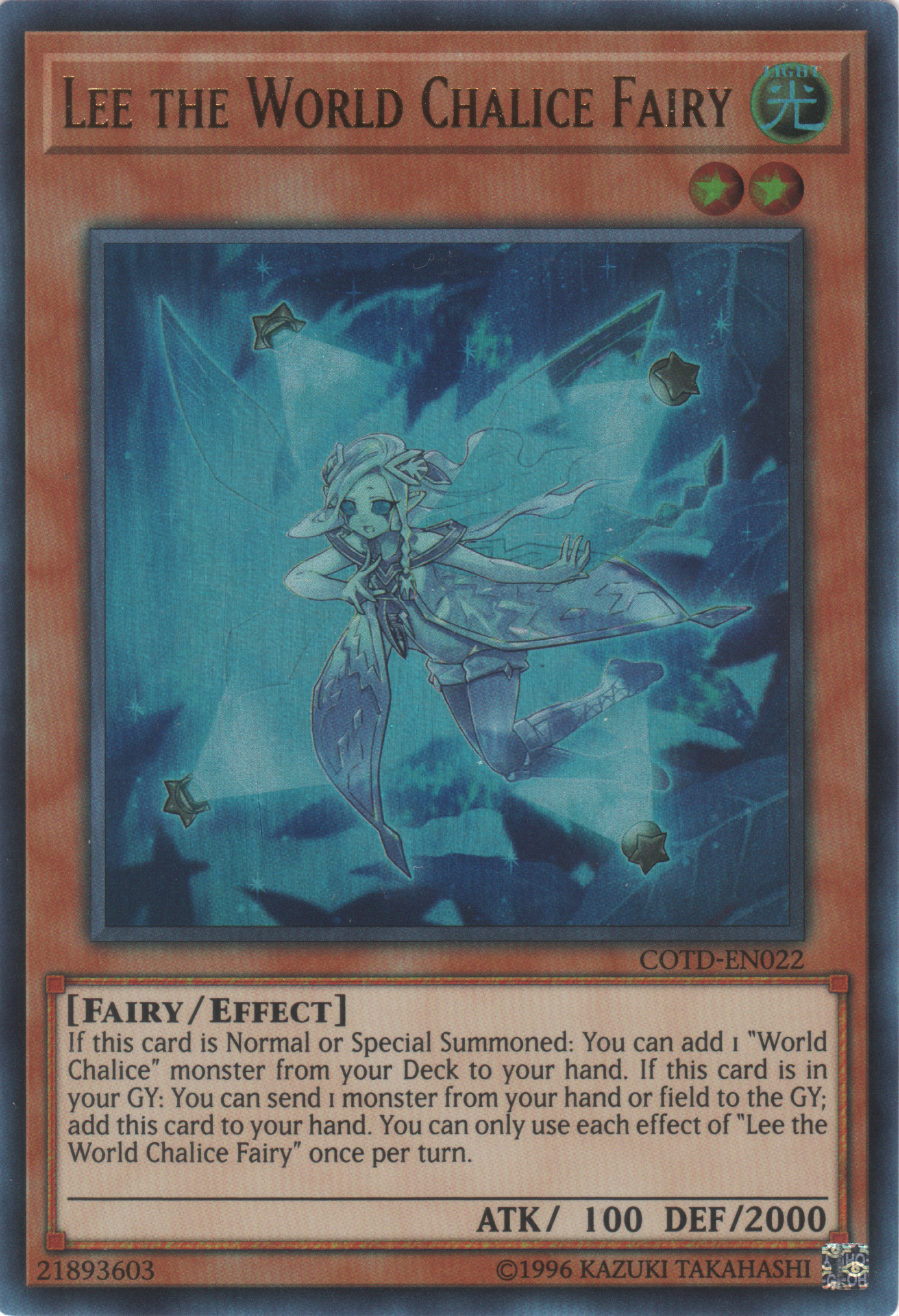 Lee the World Chalice Fairy (COTD-EN022) Near Mint Unlimited - Ultra Rare