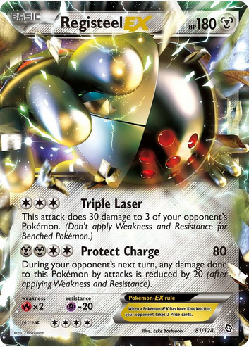 Registeel EX - 81/124 (DRX) Ultra Rare - Near Mint