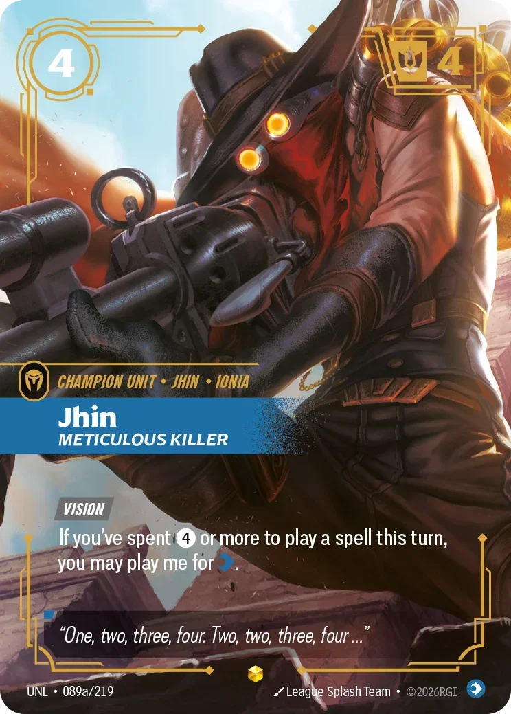 Jhin - Meticulous Killer (Alternate Art) - 089a/219 (UNL) Showcase
