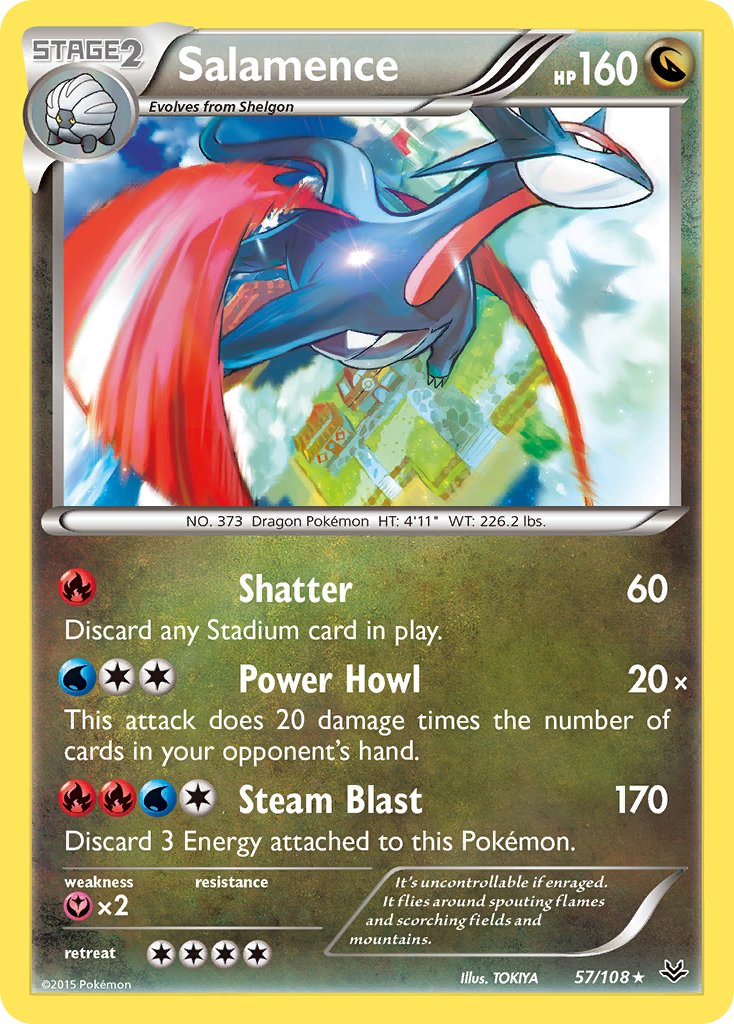 Salamence - 057/108 (ROS) Holo Rare - Near Mint Holofoil
