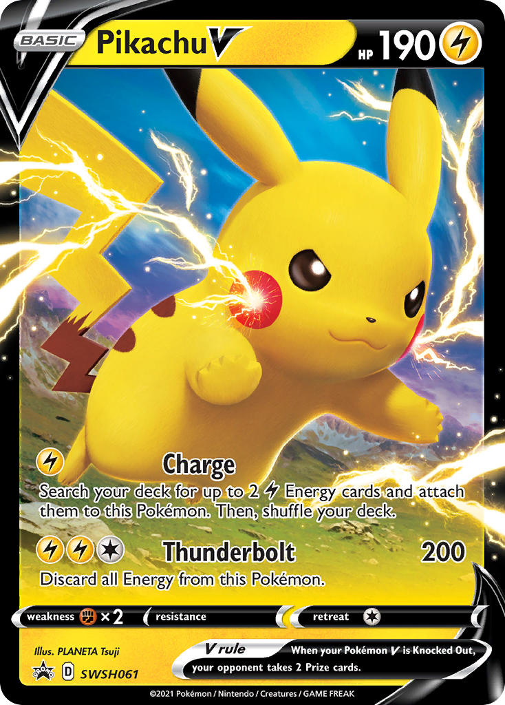 Pikachu V - SWSH061 (SWSH:PR) Promo - Near Mint Holofoil