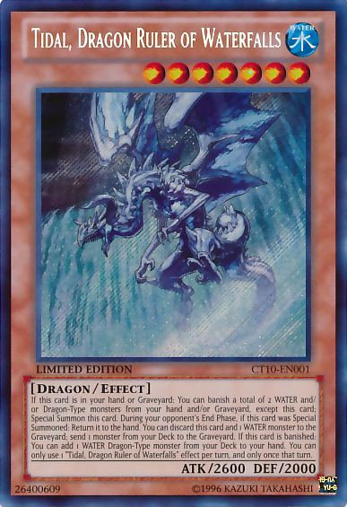 Tidal, Dragon Ruler of Waterfalls (CT10-EN001) Limited Edition Secret Rare