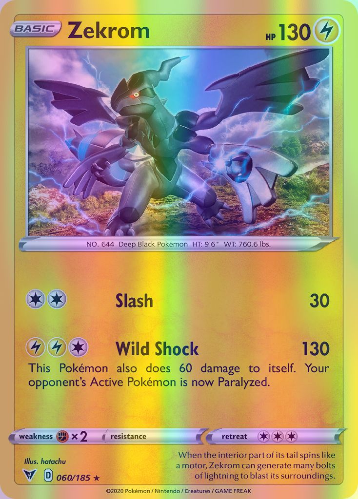 Zekrom - 060/185 (SWSH04) Holo Rare - Near Mint Reverse Holofoil