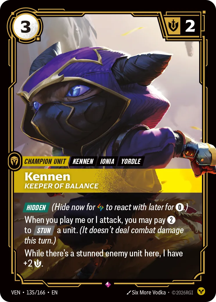 Kennen, Keeper of Balance - 135/166 (VEN) Rare