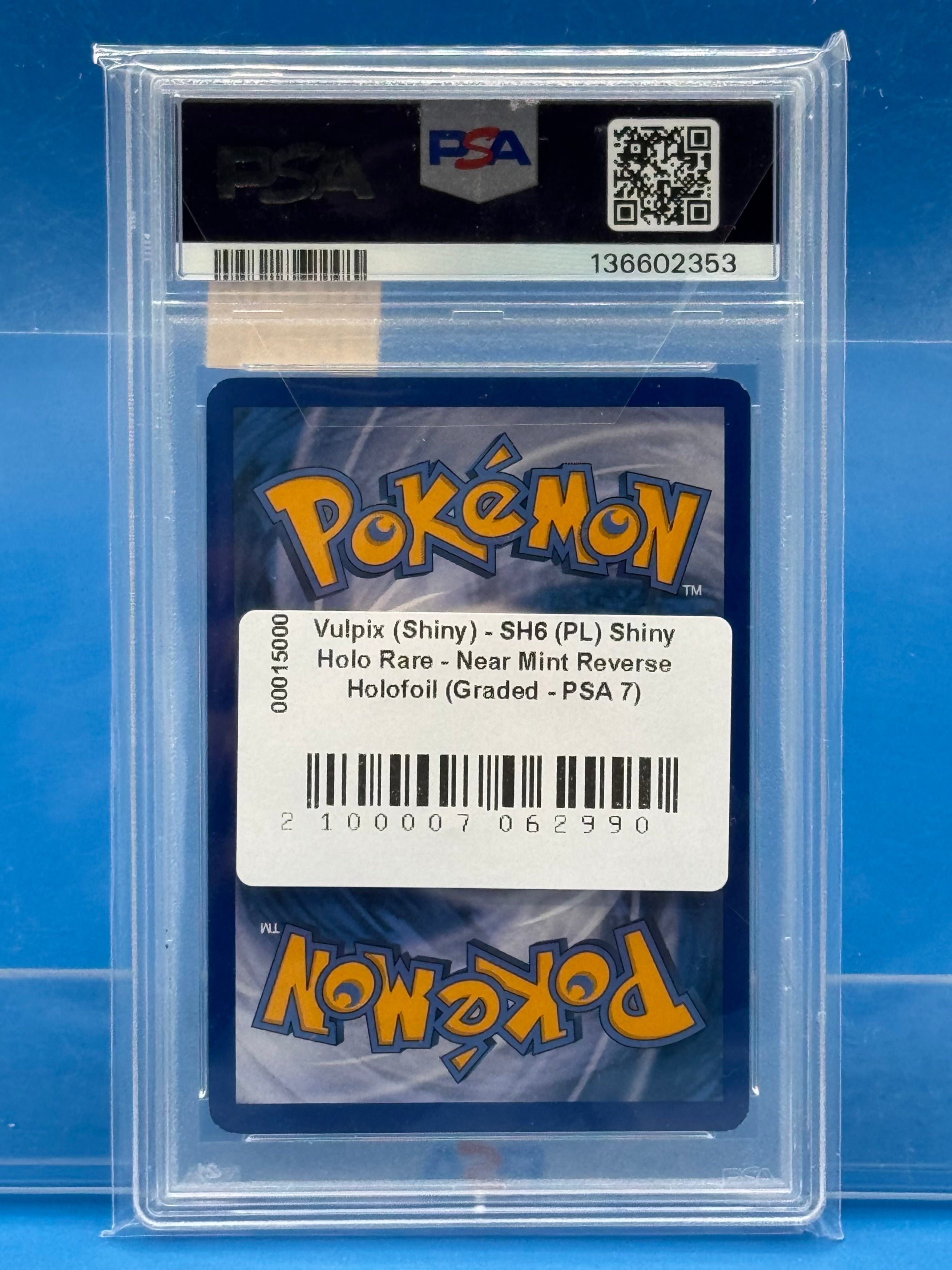 Vulpix (Shiny) - SH6 (PL) Shiny Holo Rare - Near Mint Reverse Holofoil (Graded - PSA 7)