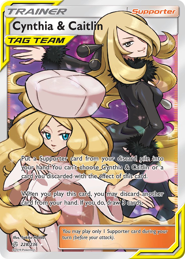 Cynthia & Caitlin (Full Art) - 228/236 (CEC) Ultra Rare - Near Mint Holofoil
