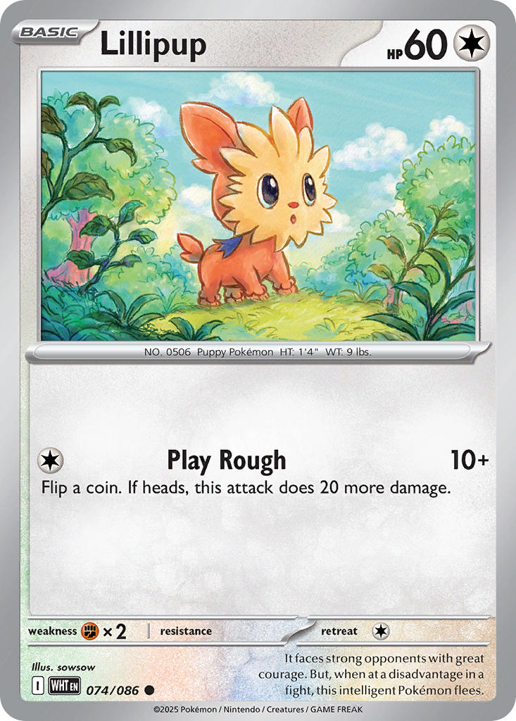 Lillipup (Poke Ball Pattern) - 074/086 (WHT) Common