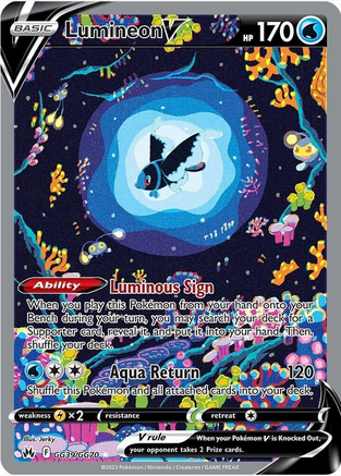 Lumineon V - GG39/GG70 (CRZ:GG) Ultra Rare - Light Play Holofoil