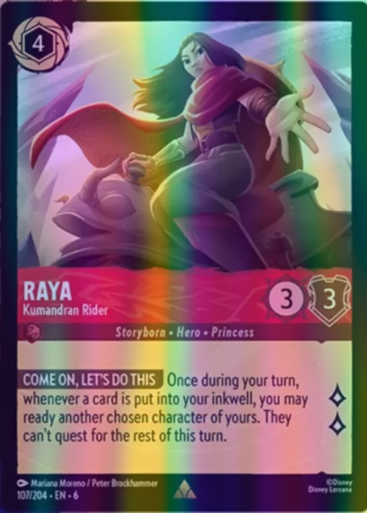 Raya - Kumandran Rider (Azurite Sea 107/204) Rare - Near Mint Cold Foil