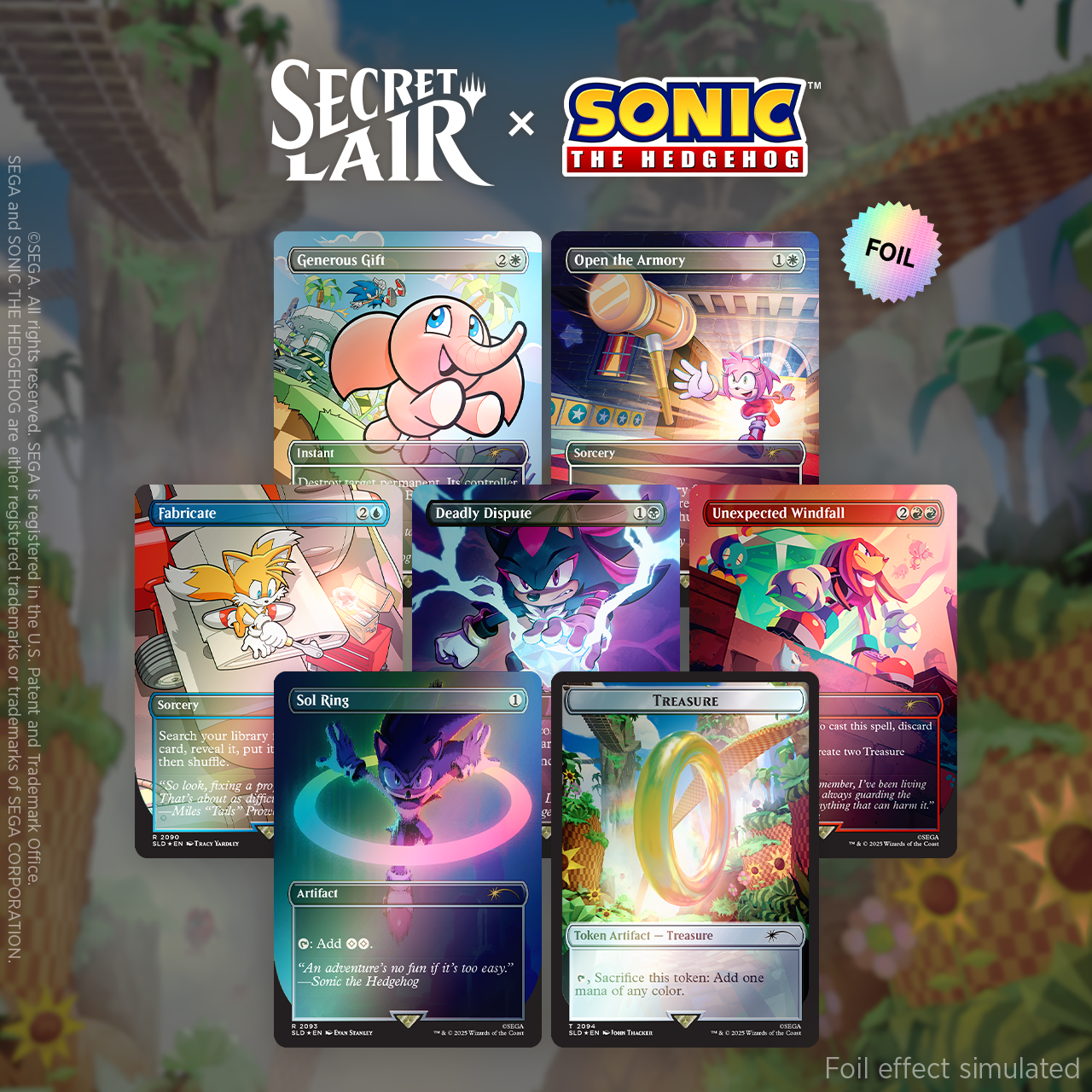MTG: Secret Lair x Sonic: Chasing Adventure Foil Edition