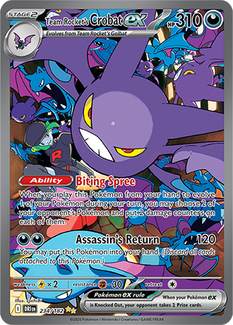 Team Rocket's Crobat ex - 234/182 (DRI) Special Illustration Rare