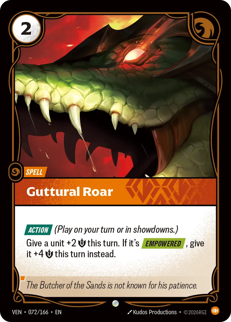 Guttural Roar - 072/166 (VEN) Common
