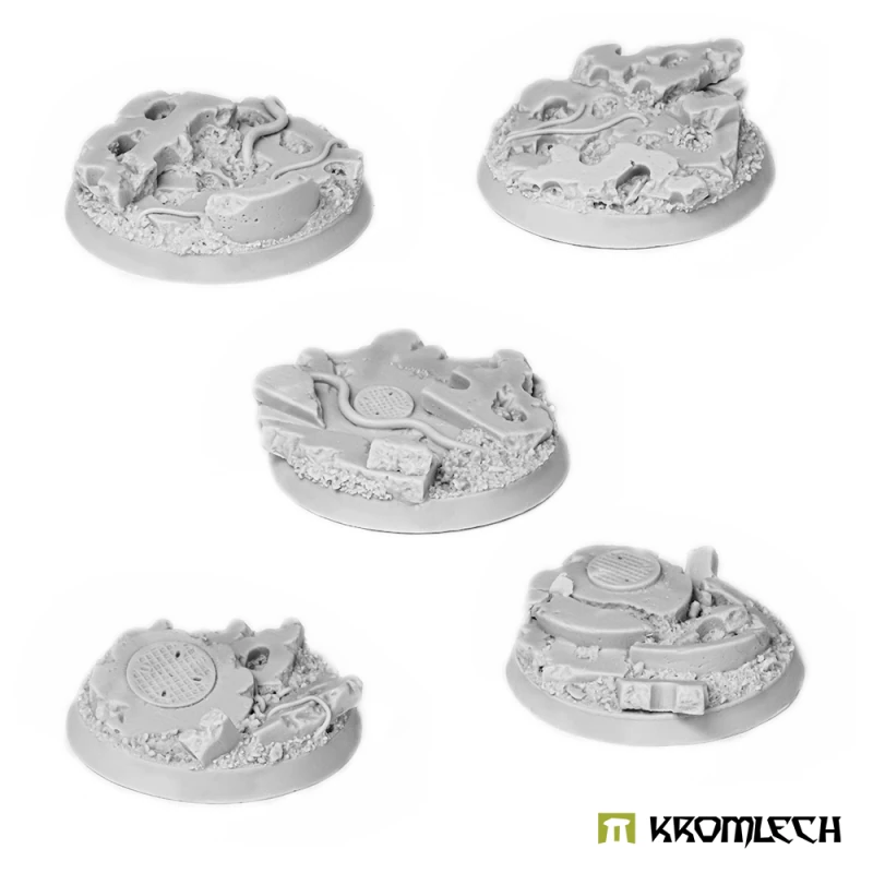 Kromlech KRRB054: Concrete Slabs Round 40mm Set 3 (5)