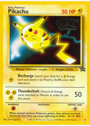 Pikachu (4) WoTC (PR) Movie Promo - Damaged