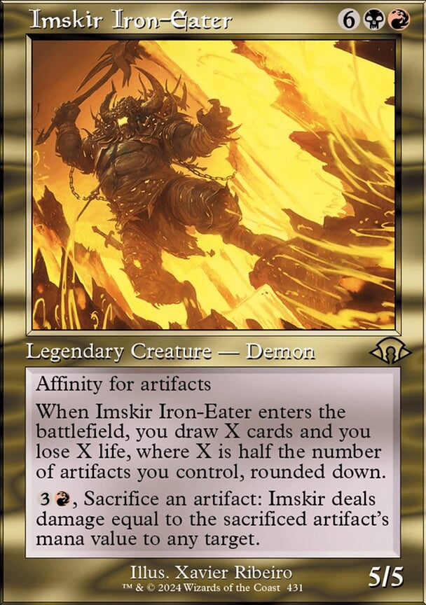 mtg retro frame cards Imskir Iron-Eater [#0431 Retro Frame] (MH3-R-FOIL)