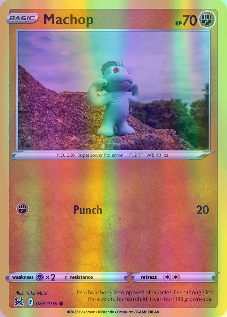 Machop - 086/196 (SWSH11) Common - Near Mint Reverse Holofoil