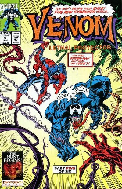 Venom: Lethal Protector (1993 Series) #5 (9.6) 1st Full App of the Life Foundation Symbiotes (Agony, Phage, Riot, Lasher and Scream)