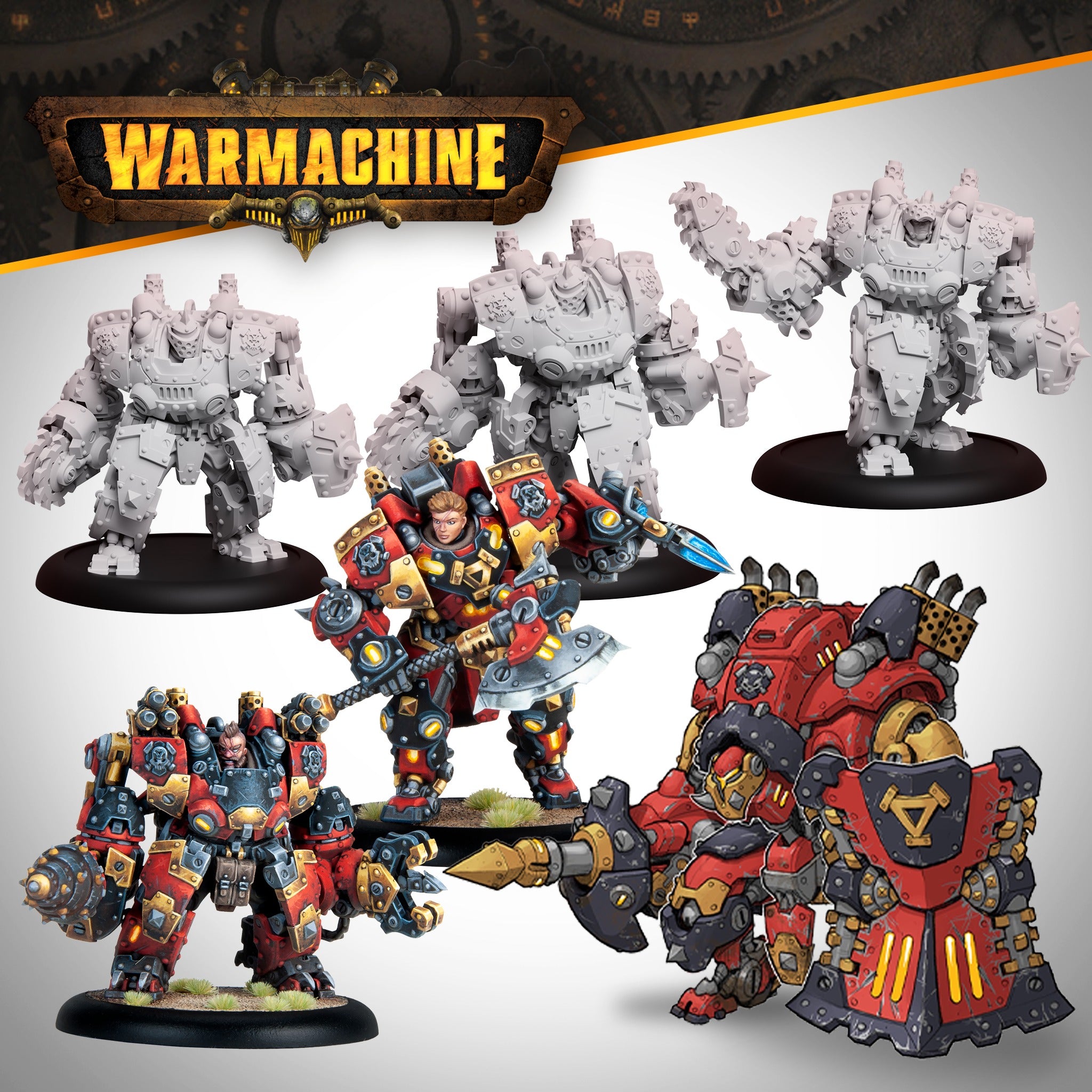 Warmachine MKIV (SFIK-KDR085): Khador Winter Korps or Old Umbrey - Khador Annihilators Command Cadre