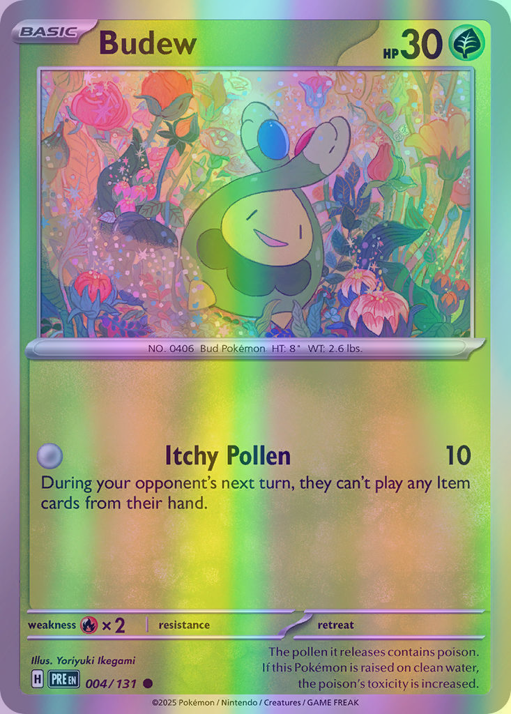 Budew - 004/131 (PRE) Common - Near Mint Reverse Holofoil