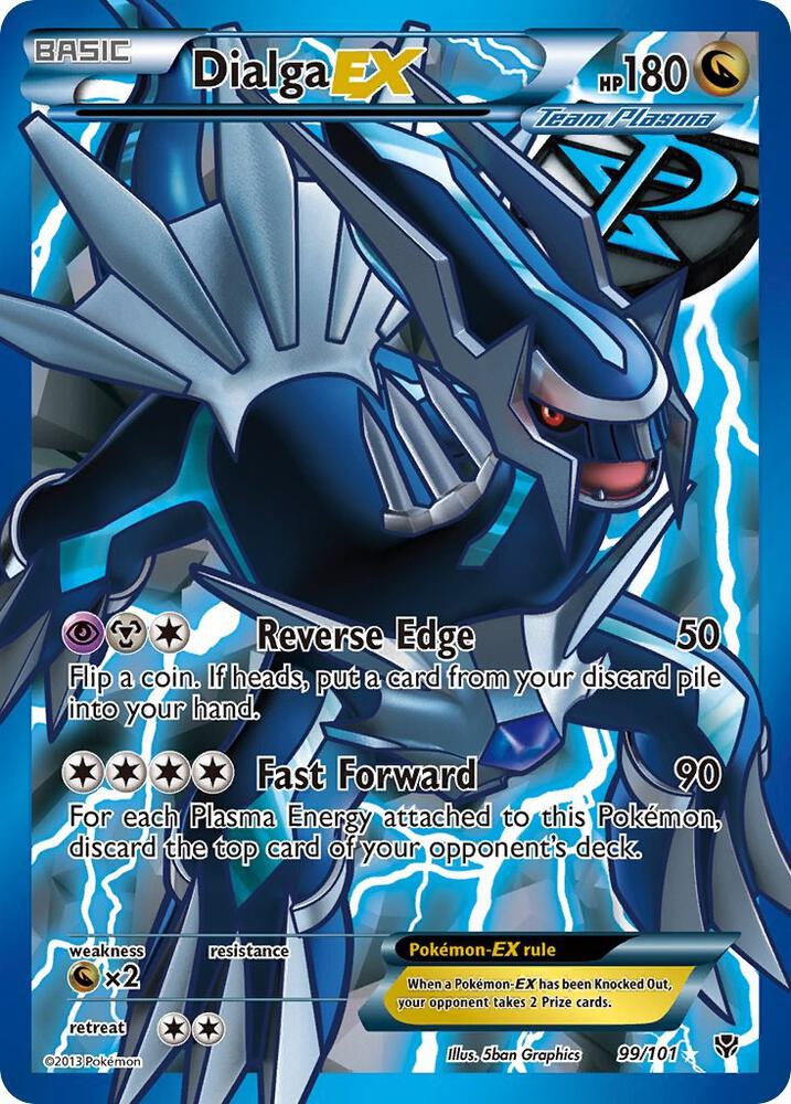 Dialga EX (Full Art) - 99/101 (PLB) Ultra Rare - Heavy Play Holofoil