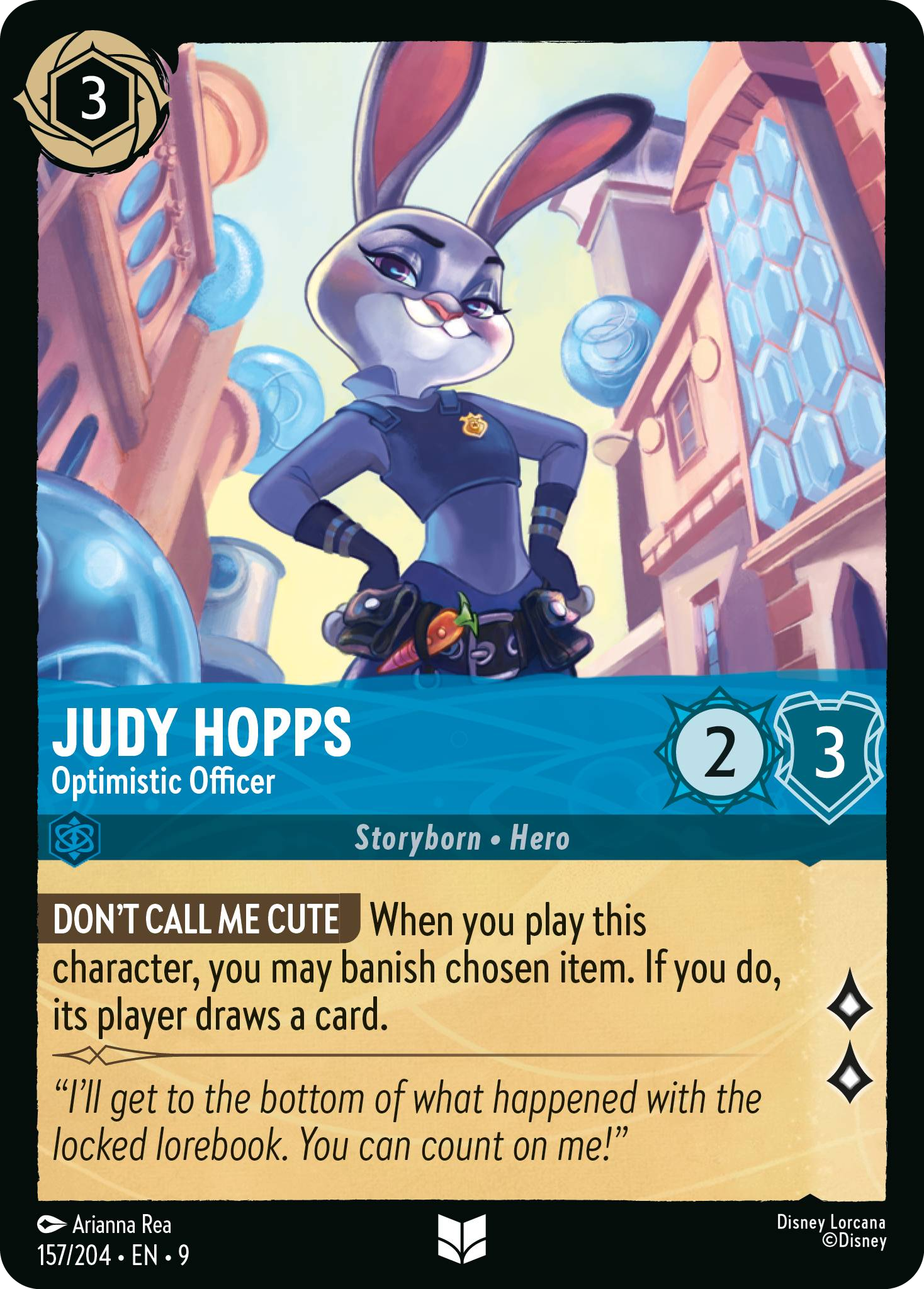 Judy Hopps - Optimistic Officer (Fabled - 157/204) Uncommon