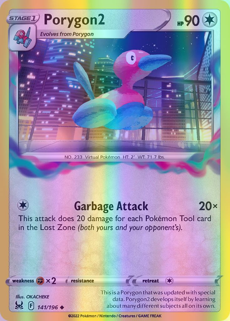 Porygon2 - 141/196 (SWSH11) Uncommon - Near Mint Reverse Holofoil