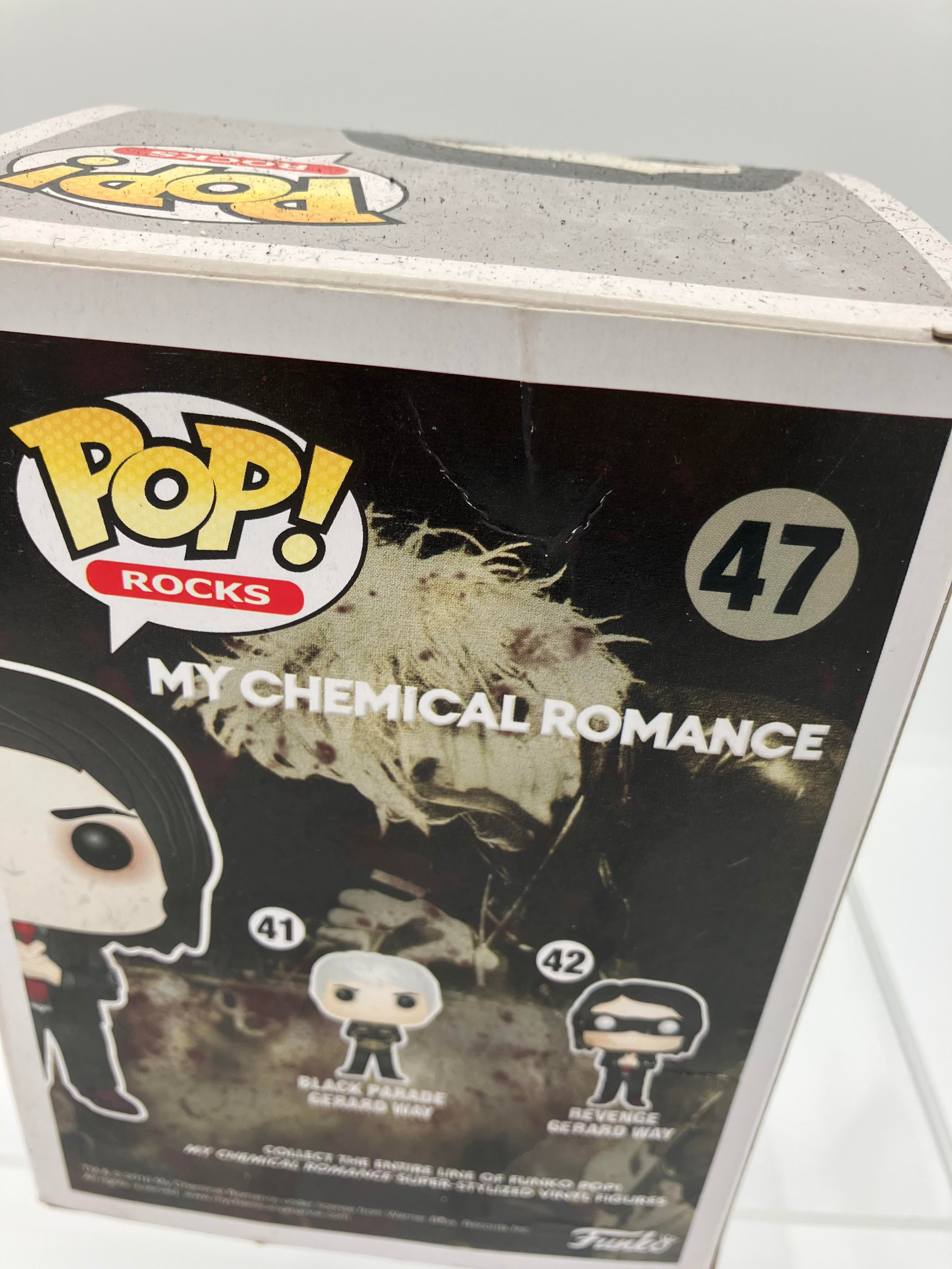 POP Figure: My Chemical Romance #047 - Gerard Way (Red Tie) (Hot Topic Exclusive) BOX DAMAGE