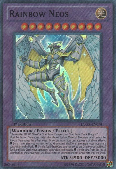 Rainbow Neos (LCGX-EN074) Super Rare - 1st Edition Near Mint