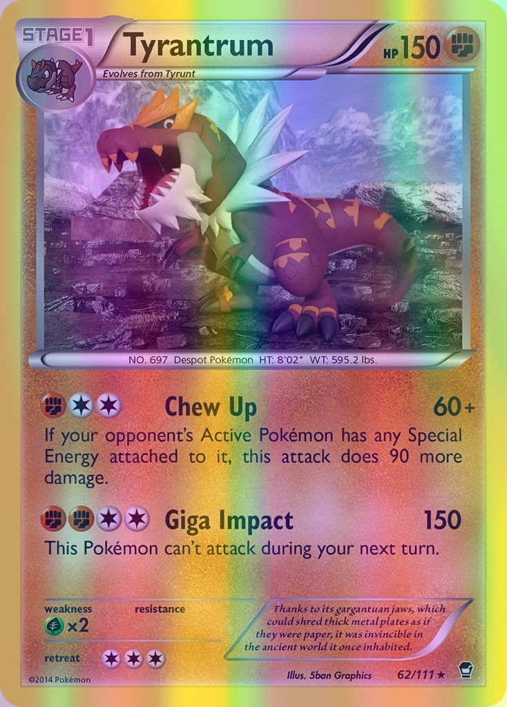 Tyrantrum - 062/111 (FFI) Rare - Near Mint Reverse Holofoil