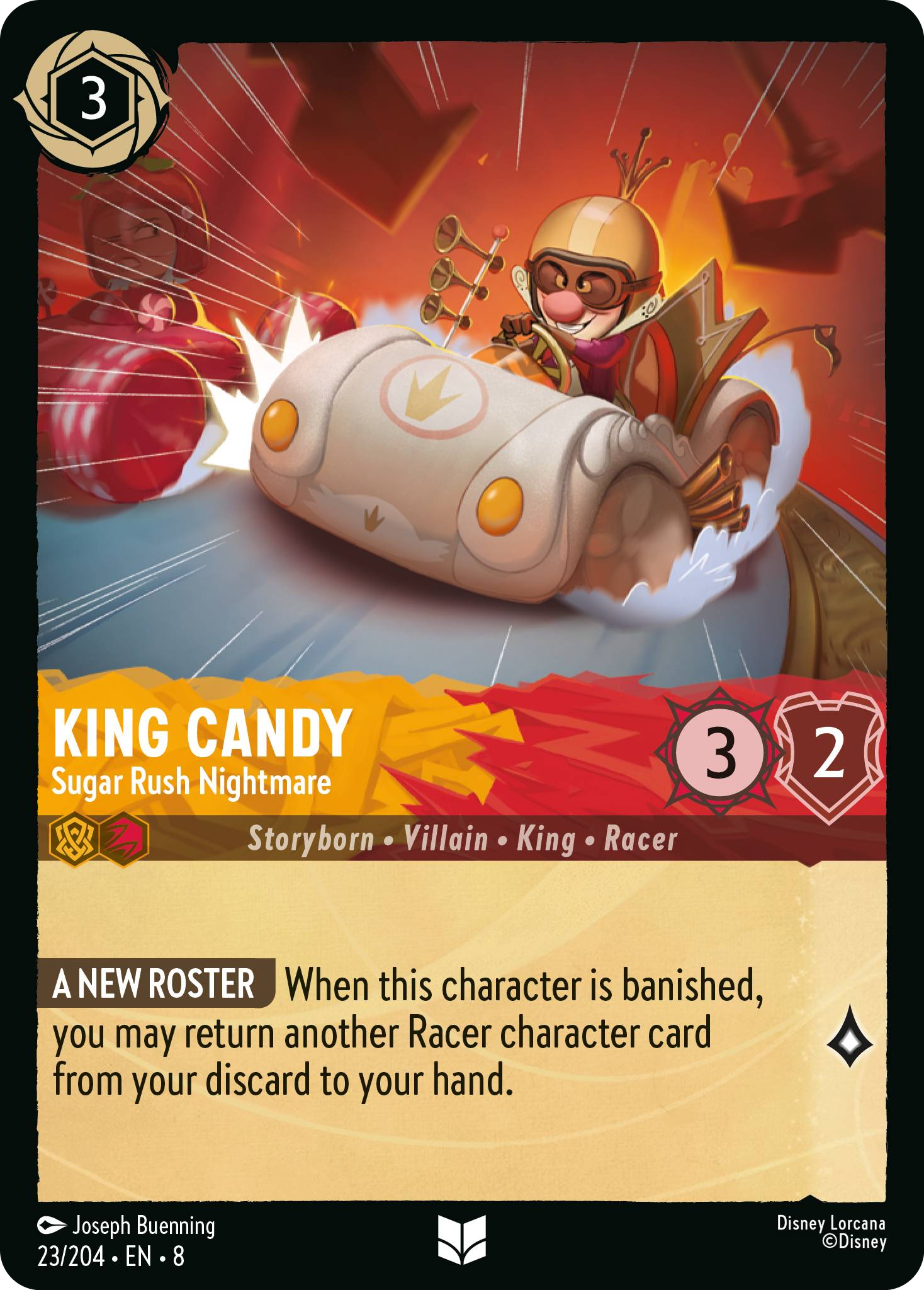 King Candy - Sugar Rush Nightmare (Reign of Jafar - 023/204 ) Uncommon