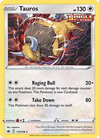 Tauros - 115/198 (SWSH06) Holo Rare - Near Mint Holofoil