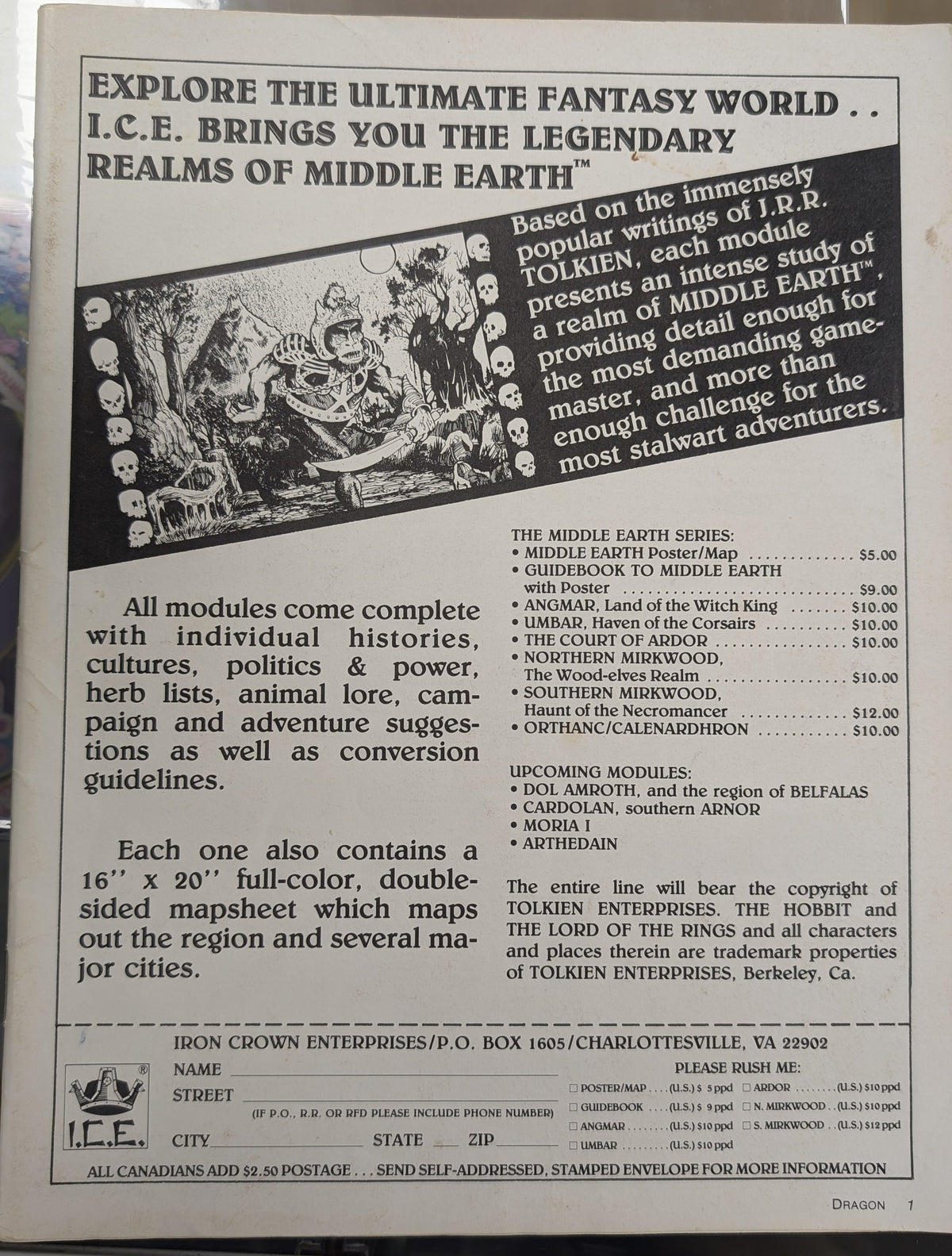 Dragon Magazine #78 (USED) NO COVER Special Psionics section. "Citadel by the Sea" AD&D module.