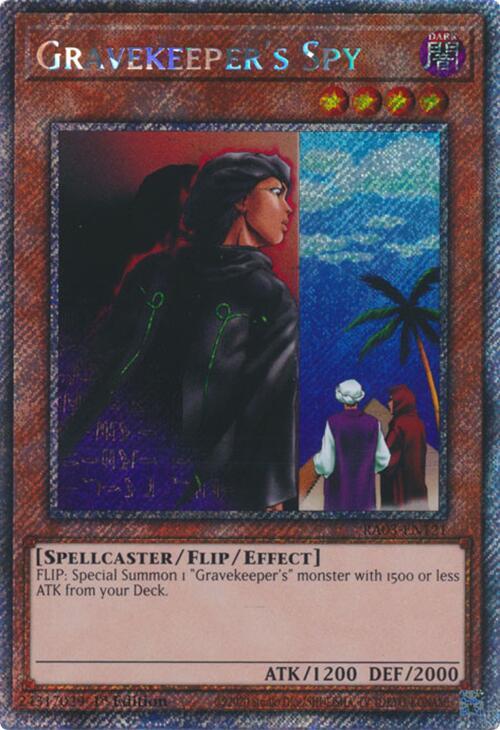 Gravekeeper's Spy (RA03-EN121) Platinum Secret Rare - Near Mint 1st Edition