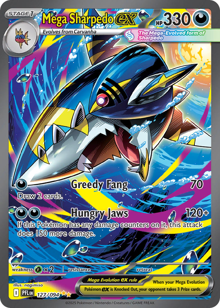 Mega Sharpedo ex - 127/094 (PFL) Special Illustration Rare