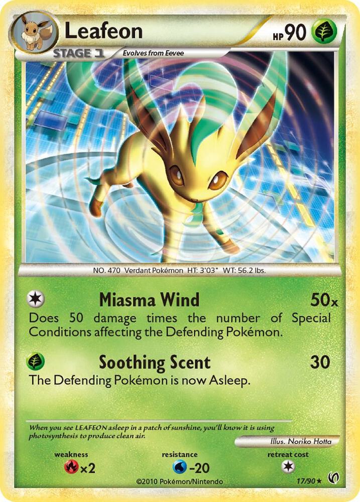 Leafeon - 17/90 (UD) Rare - Moderate Play