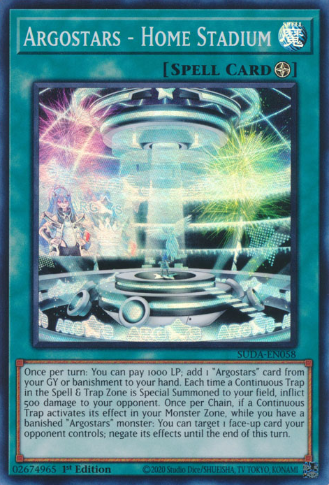 Argostars - Home Stadium (SUDA-EN058) Super Rare - Near Mint 1st Edition