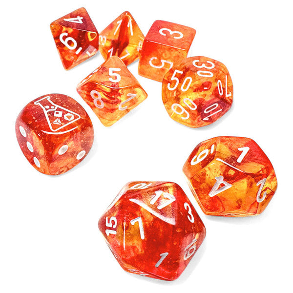 CHX30073: Nebula - Poly Set Molten w/white (7) (Lab Dice 9)