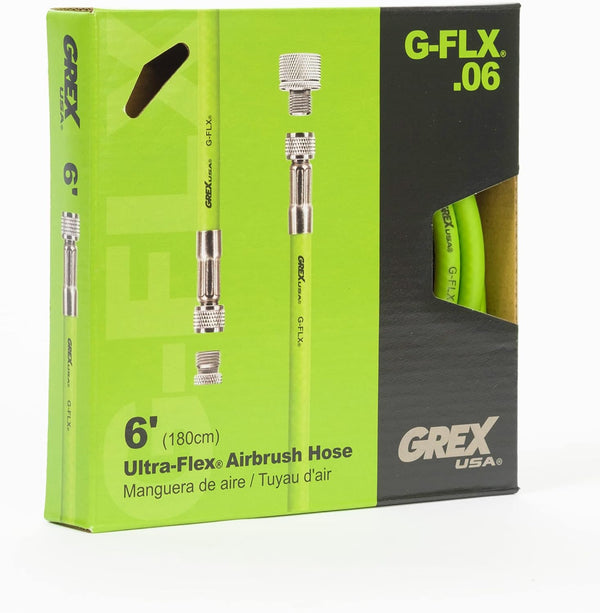 Grex: Air Hoses - G-FLX.06 6' ULTRA-FLEX Airbrush Hose with Universal Fittings