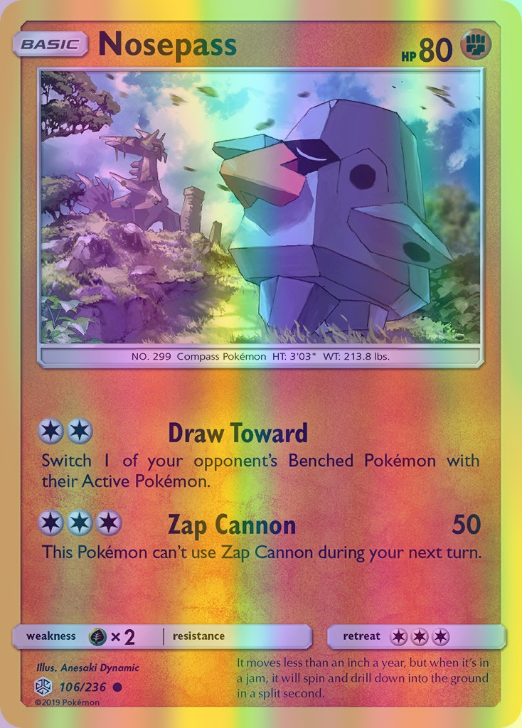 Nosepass - 106/236 (CEC) Common - Near Mint Reverse Holofoil